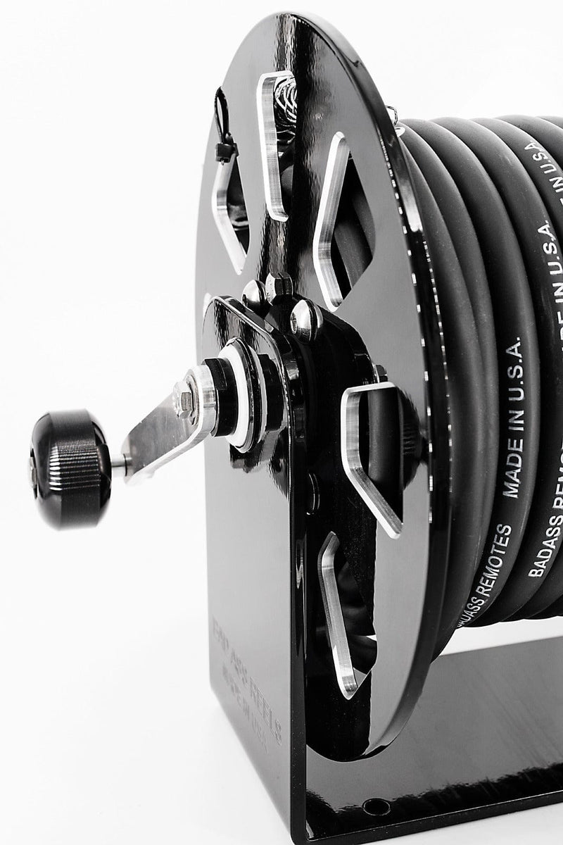 Load image into Gallery viewer, BadAssReels 8 Slot Black Extension Cord Reel