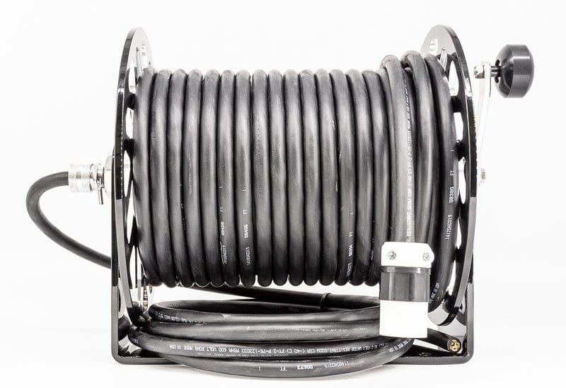 Load image into Gallery viewer, BadAssReels Triton Black Extension Extension Cord Reel