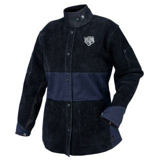 ANGELFIRE® WOMEN'S HYBRID WELDING JACKET, NAVY & BLACK
