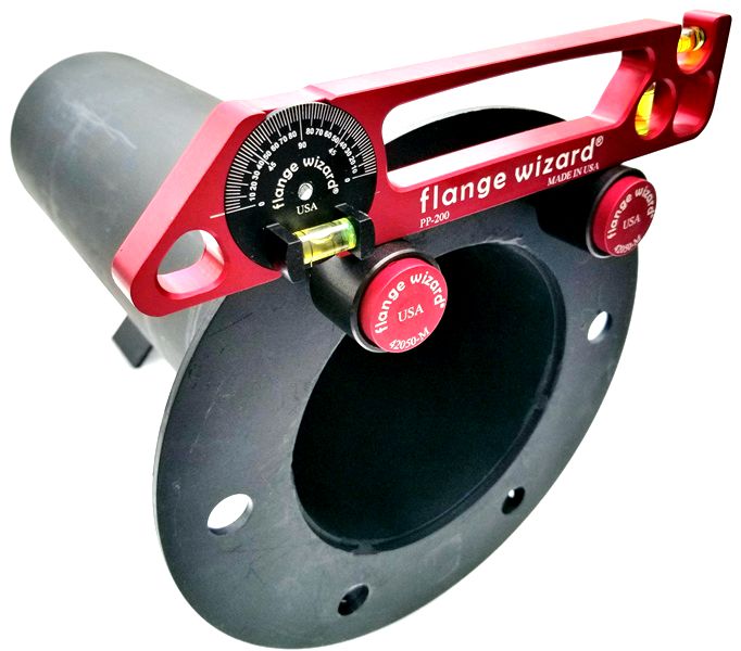 Fabrication Tools For Welders, Flange Alignment Two hole pin setup with Level