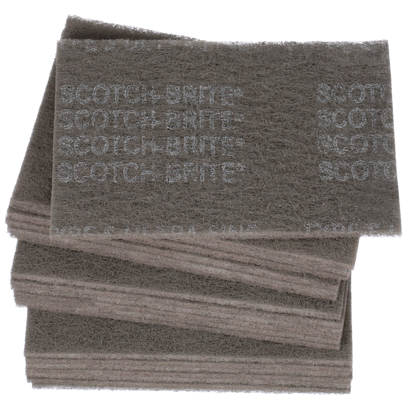 Load image into Gallery viewer, Scotch-Brite Hand Pad 7448, HP-HP, SiC Ultra Fine, Gray, 6 in x 9 in, 20/Carton, 60 ea/Case7100089226@weldshopsupply
