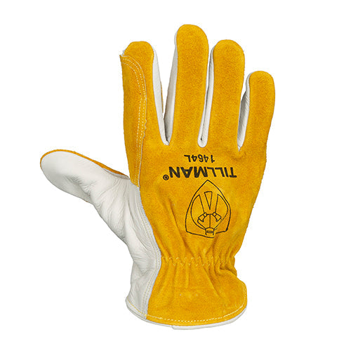 1464 Top Grain/Split Cowhide Back With Reinforced Palm & Forefinger Drivers Glove, SM