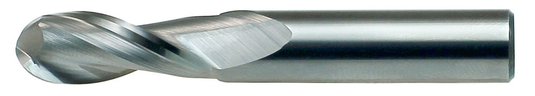 1/2 2FLUTE SOLID CARBIDE END-MILL S/E BALL NOSE76A132C@weldshopsupply