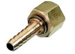 Brass Hose Adaptor, Female Swivel, Barb, A-Size, LH