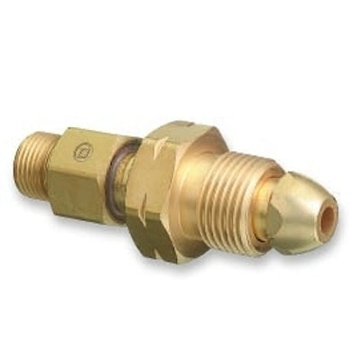 Brass Cylinder Adaptors, From CGA-510 POL Acetylene To CGA-200 