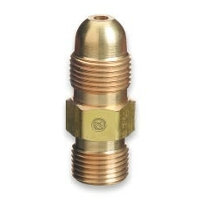 Brass Cylinder Adaptors, From CGA-510 POL Acetylene To CGA-300 Coml Acet 1 Piece