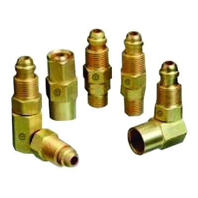 Inert Arc Hose & Torch Adaptor, Brass, Straight, Male/Female, RH to RH