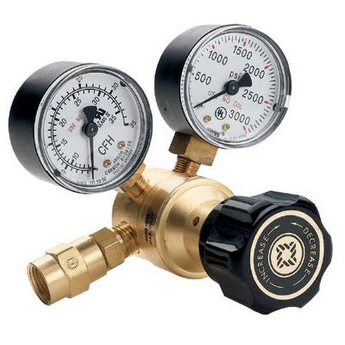 Flow Gauge Regulators, Argon, 0-35 SCFH, CGA 580, 3,000 psig inlet