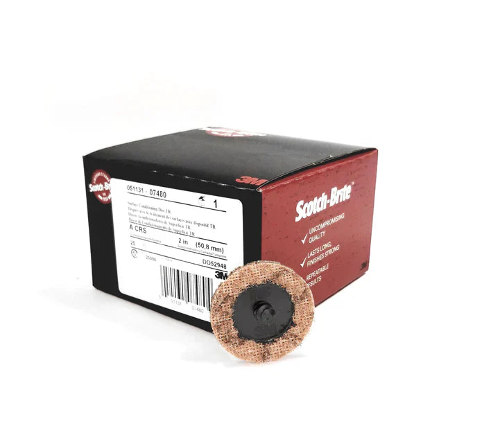 Load image into Gallery viewer, 7000028507 Scotch-Brite™ Roloc™ Disc, Non-Woven, 2 Inch Dia, AO, 25000 rpm 07480
