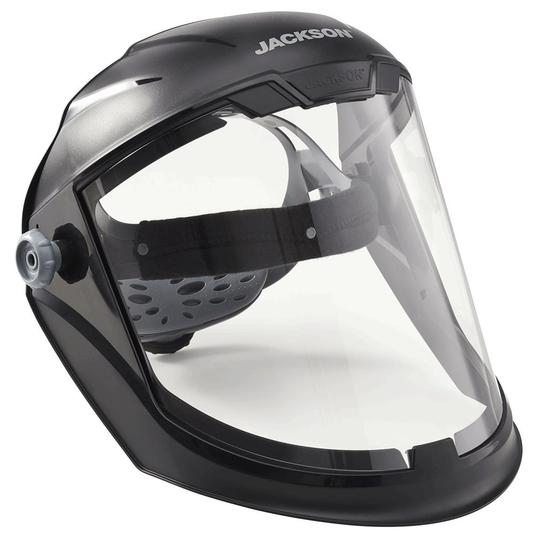 Maxview™ Series Face Shield - Ratcheting - Chin and Side Guard - Polycarbonate - Clear - Uncoated14200@weldshopsupply