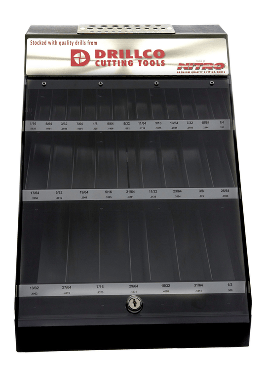540PC FRACTIONAL SIZES DRILL DISPLAY SET300C540C@weldshopsupply