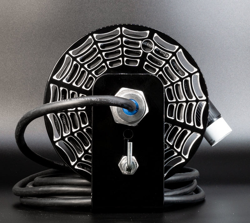 Load image into Gallery viewer, BadAssReels Mini Black Widow Extension Cord Reel.
