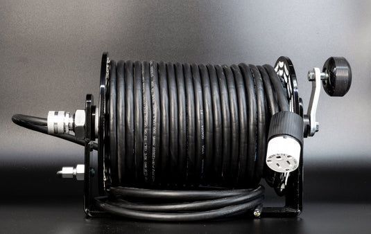 BadAssReels Mini Black Widow Extension Cord Reel.