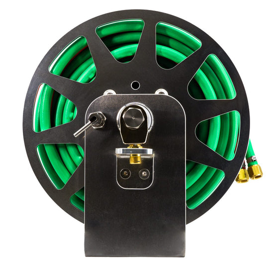Badassreels Independence Mini Extension Cord  Reel Black Powder Coat
