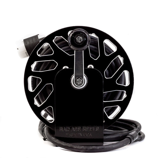 BadAssReels Mini Triton Black Extension Cord Reel