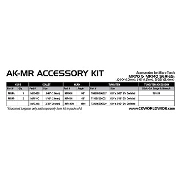 Load image into Gallery viewer, AK-MR MICRO TORCH ACCESSORY KIT CK Worldwide MR70 &amp; MR140 Torch
