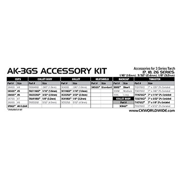 Load image into Gallery viewer, AK-3GS GAS SAVER  ACCESSORY KIT 17/18/26 Series Tig Torches
