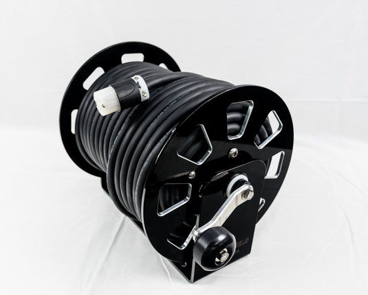 BadAssReels Mini 8 slot Black Extension Cord Reel