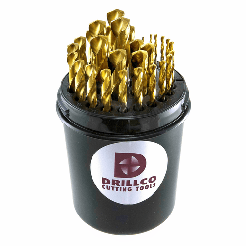 29PC TiN Tipped Drill Set 1/16-1/2 BY 64ths Drill Pal450TW29@weldshopsupply