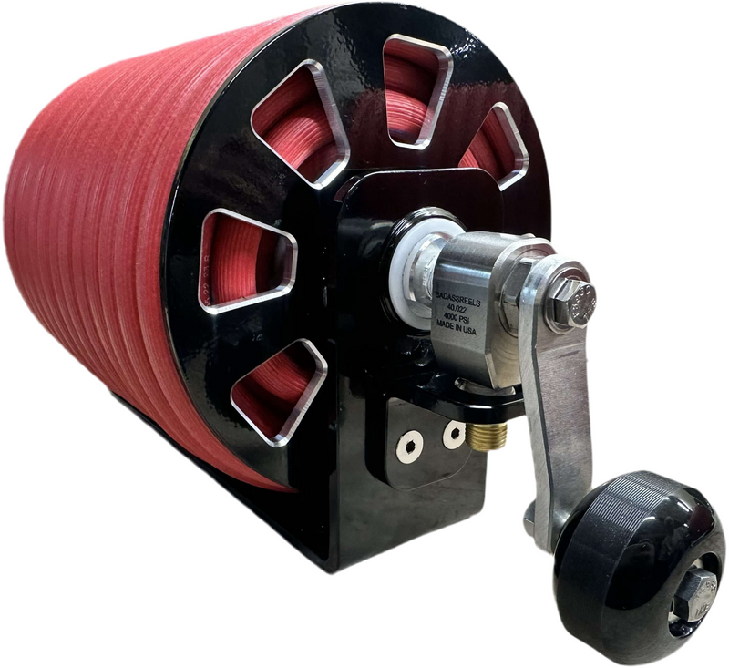 Load image into Gallery viewer, BadAssReels Mini 8 slot Black Propane Hose Reel
