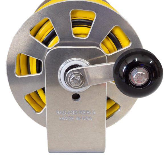 Mini 8 Slot 100ft Extension Cord Reel, 12/3 SJTW Heavy-Duty, USA-Made