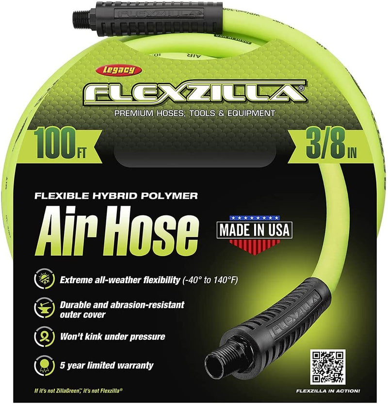 Load image into Gallery viewer, Flexzilla® Air Hose, 3/8&quot; x 100&#39;, 1/4&quot; MNPT Fittings
