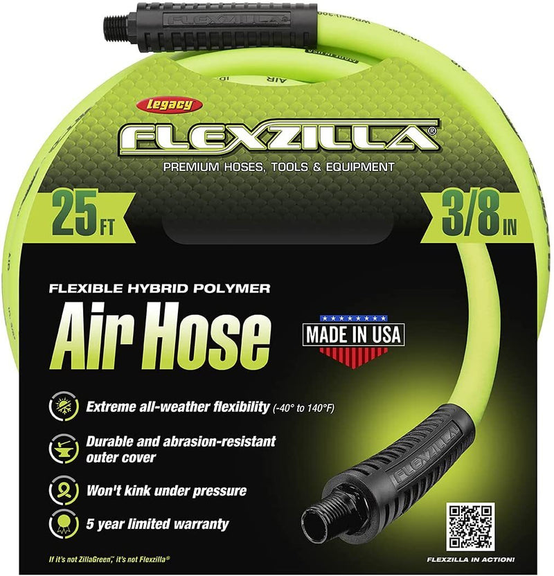 Load image into Gallery viewer, Flexzilla® Air Hose, 3/8&quot; x 25&#39;, 1/4&quot; MNPT Fittings
