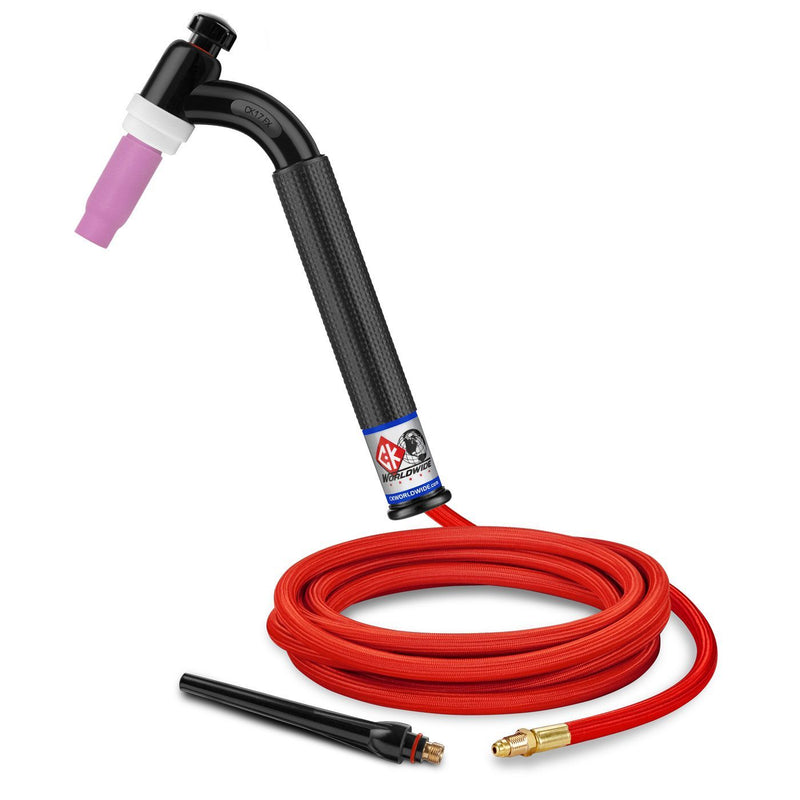 Load image into Gallery viewer, CK Worldwide TIG Torch #17 - 3 Series Flex Head (Gas Cooled) (CK1512HSF FX) w/ 12.5&#39; Super Flex Hose
