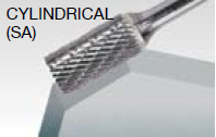 Load image into Gallery viewer, Walter 01V038 Tungsten Carbide Cylindrical Burr, 1/4&quot; Shank Dia., 7/16&quot; Dia. x 1/4&quot; Length, SA-4 (1 Burr)
