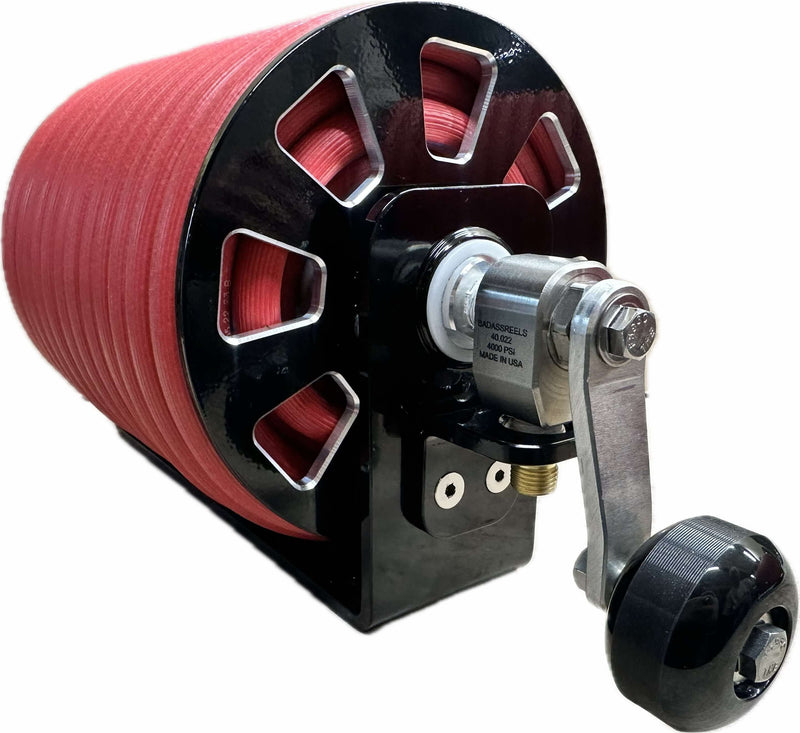 Load image into Gallery viewer, BadAssReels Mini 8 slot Black Propane Hose Reel
