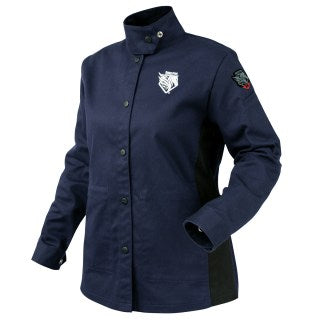 Load image into Gallery viewer, ANGELFIRE® WOMEN&#39;S FR COTTON WELDING JACKET, NAVY &amp; BLACK
