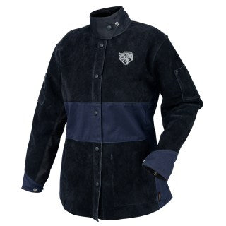 Load image into Gallery viewer, ANGELFIRE® WOMEN&#39;S HYBRID WELDING JACKET, NAVY &amp; BLACK
