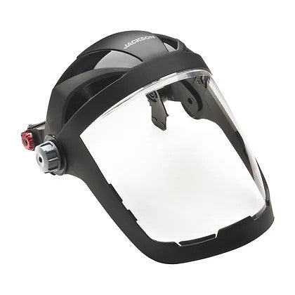 14220 Jackson Safety Quad™ 500 Face Shield, Ratcheting, Anti-Fog, Clear