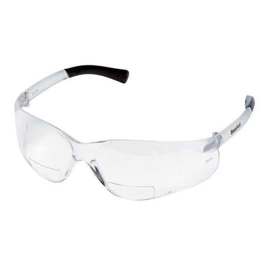 BKH25 MCR BearKat® BK1 Series Bifocal Readers Safety Glasses 2.5 Diopter, Clear Lens