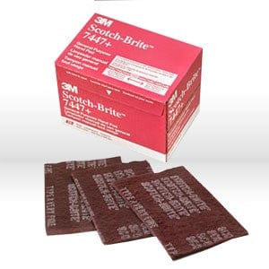 48011-04029 3M Scotch-Brite Hand Pads, 7447, Maroon, 6"x 9"