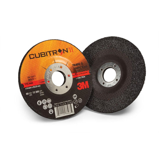 7100086894 3M™ Cubitron™ II Wheel, Depressed Center, Right Angle, 36+ Grit 4 1/2