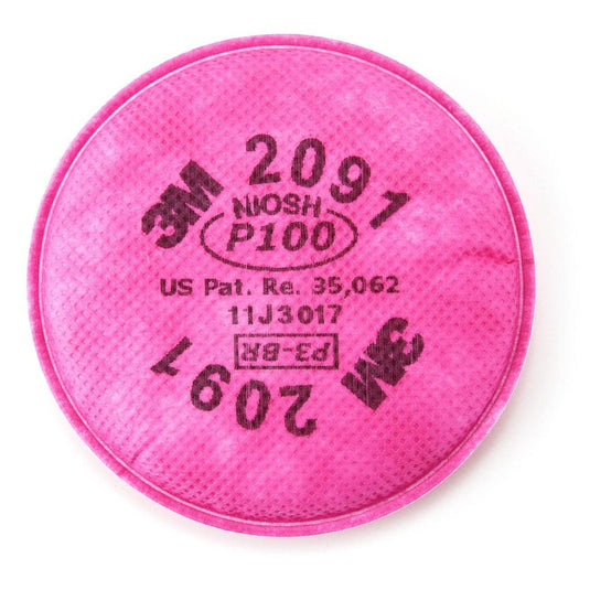 7000051991 3M Respirator Filter,Particulate filter,2091,Filter Class/P100,Magenta