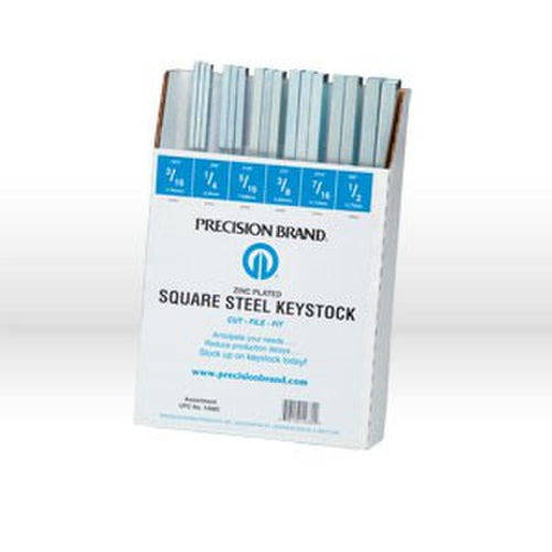 14680 Precision Square Keystock,32 Pc, Assortment Zinc Plated 12