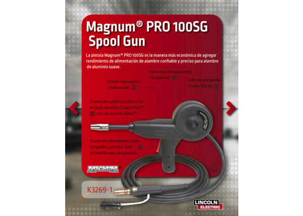 Load image into Gallery viewer, Lincoln K3269-1 Magnum® Pro 100SG Spool Gun- 4 Pin, 10 ft
