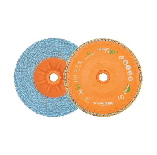 Walter 4.5 in. 80 Grit Spin-On Enduro-Flex Aluminum Flap Disc (06U458)