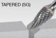 Load image into Gallery viewer, Walter 01V646 Tungsten Carbide Tapered Burr, 1/4&quot; Shank Dia. x 6&quot; Shank Length, 3/8&quot; Dia. x 3/4&quot; Length, SG-3 (1 Burr)
