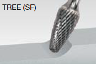 Load image into Gallery viewer, Walter 01V615 Tungsten Carbide Tree Burr, 1/4&quot; Shank Dia. x 6&quot; Shank Length, 1/2&quot; Dia. x 1&quot; Length, SF-5 (1 Burr)
