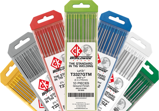 CK Worldwide T1167GTM LaYZr Tungsten Electrode 1/16