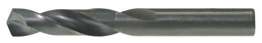 High Speed Steel #12 Stuby Drill with 135° Point, Black Oxide Finish for Hard Sheet Metal