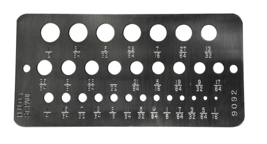 FRACTIONAL SIZES DRILL GAUGES29G0000@weldshopsupply