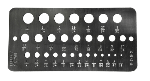 FRACTIONAL SIZES DRILL GAUGES 33/64-1