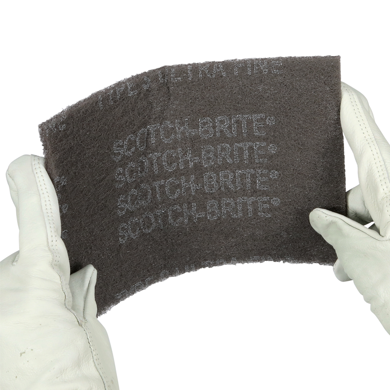 Load image into Gallery viewer, Scotch-Brite Hand Pad 7448, HP-HP, SiC Ultra Fine, Gray, 6 in x 9 in, 20/Carton, 60 ea/Case7100089226@weldshopsupply
