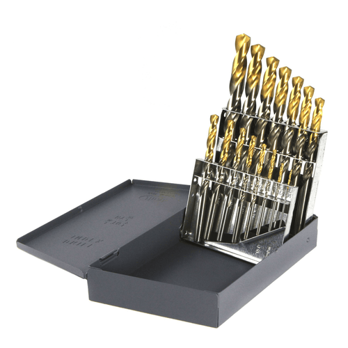 15PC TiN Tipped Drill Set 1/16-1/2 BY 32nds450T15@weldshopsupply