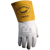Thumbnail for Caiman 1600-Goat Grain Unlined 4in Cuff TIG Welding Gloves